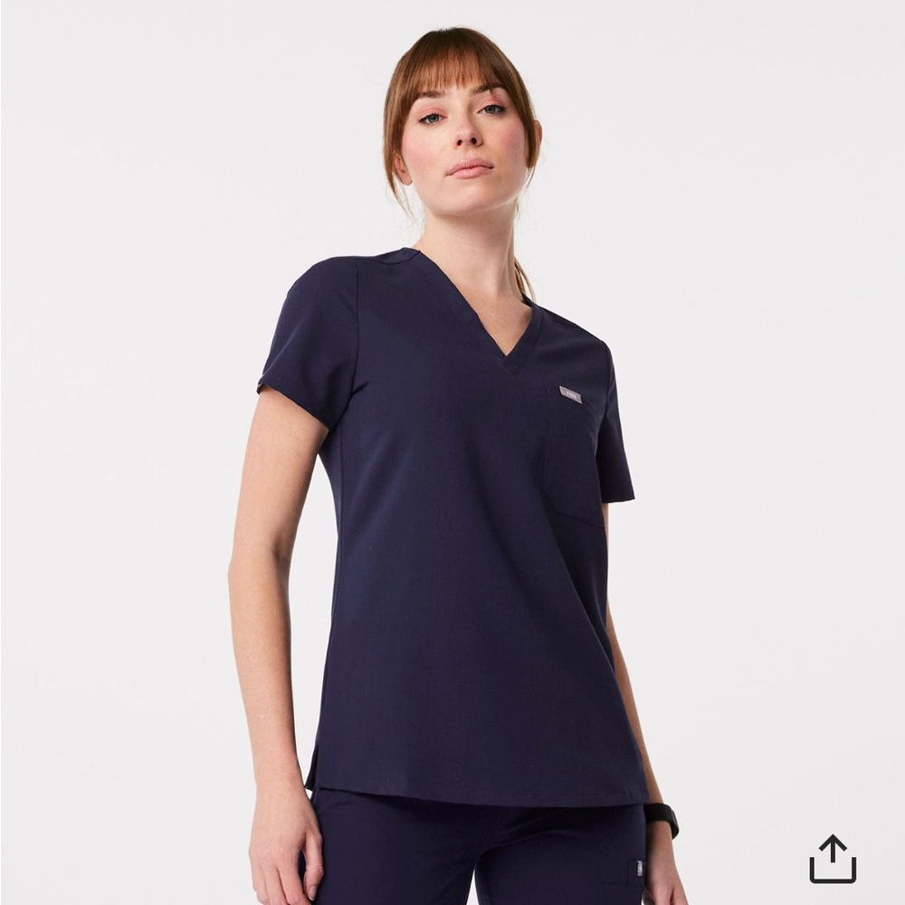 FIGS Catarina Navy Scrub Top